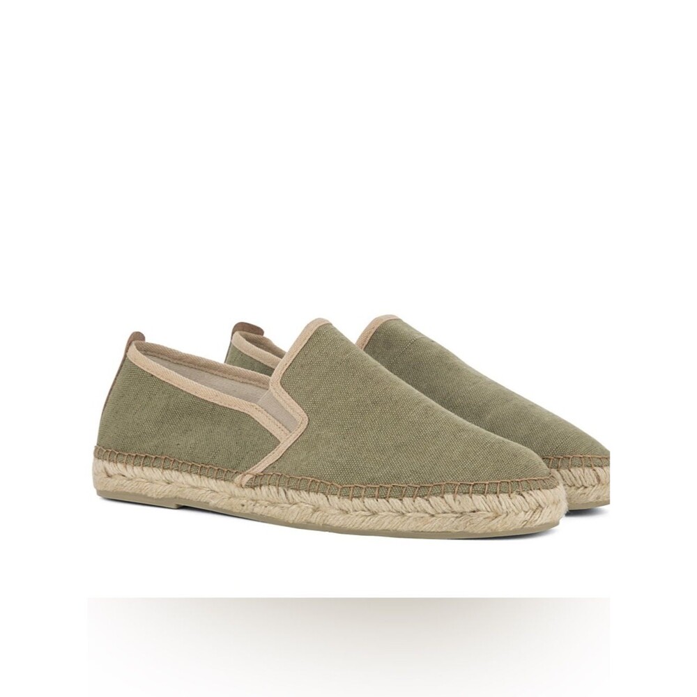 Toni Pons Dallas Espadrille Slip Ons in Khaki  7 NWOB